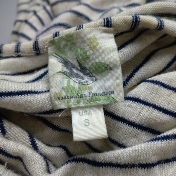 Anthropologie Weston Wear Women's Small Sleeveless Striped Cowl Neck Dress - Picture 2 of 9